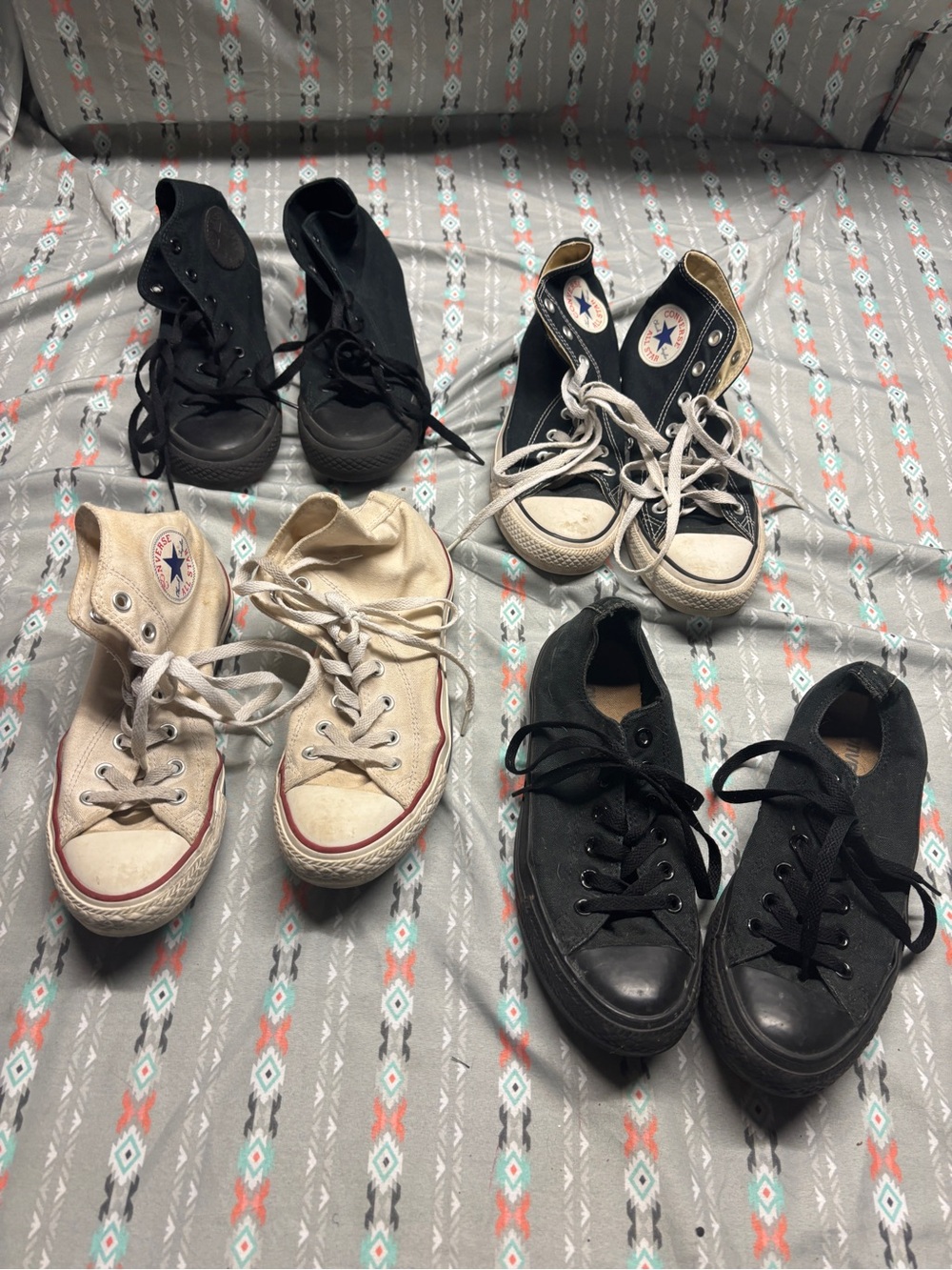 4 Pairs of Classic Converse Canvas Sneakers